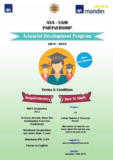 Actuary Development Program Actuarial Development Program AXA – Open Recruitment – Universitas ...